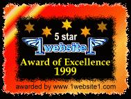 1website1 Award of Excellence - September 1999