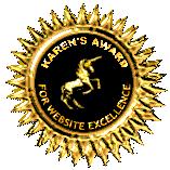 Karen's Award for Website Excellence - November 1999